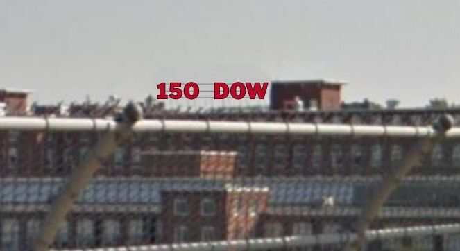 '150 Dow' sign rendering